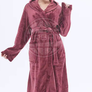Peignoir en tissu éponge tissé pour femme, absorbant, avec logo sur le devant, de haute qualité, doux et lisse, pour la douche, le spa, l'hôtel et l'usage quotidien - Product Image 6