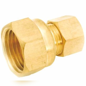 Raccord de compression en laiton durable, connecteur femelle, adaptateur de tube de plomberie pour les conduites d'eau CVC - Product Image 1