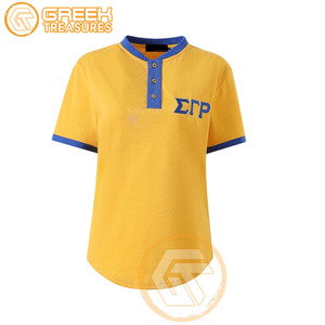 Venta al por mayor Sigma Gamma Rho Mujeres Polos Sorority Ropa Algodón Jersey Transpirable Polo Largo Mujeres Ropa Griega - Product Image 2