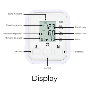Tensiomètre portable à démarrage par un seul bouton, facile à utiliser, kit de mesure de la santé indispensable, alimenté par batterie/USB, paramètres ajustables - Product Image 3