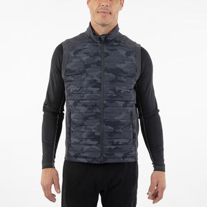 Gilet hybride réversible Softshell pour homme Gilet coupe-vent en polyester pour le travail en plein air, style formel d'hiver avec rembourrage en coton - Product Image 5