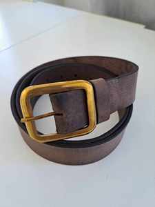 Ceintures en cuir véritable de style décontracté les plus vendues Design personnalisé professionnel du fabricant Boucle ardillon en laiton en forme de D Marron terne - Product Image 2