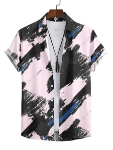 Camisa Casual Transpirable de Manga Corta Holgada de Talla Grande, de Punto, 100% Algodón, con Estampado 3D Personalizado, Estilo Vintage, para Hombre, Verano 2023 - Product Image 6