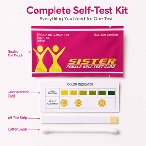Tiras Reactivas de pH <span class=keywords><strong>Vaginal</strong></span> de Marca Privada OEM para Mujeres, Kit de Autodiagnóstico de Salud Femenina en Casa con Tabla de Indicadores de Color - Product Image 1