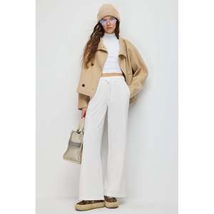 Pantalon large pour femme, taille haute, respirant, tissé, taille XL, style classique, pour le bureau, été, technique froissée, coloré - Product Image 1