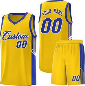 Custom Mens Breathable Basketball Jersey Set Personalized Printed Team Uniform Athletic Sportswear Outfit - Product Image 1