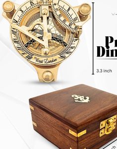 Brújula con caja de madera Regalo para papá Regalo de bautismo Regalo de aniversario Regalo del día de graduación Regalos de Navidad - Product Image 2