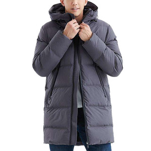 เสื้อแจ็กเก็ตทรงพองผ้าแคนวาสแบบเป็นทางการสำหรับผู้ชายเสื้อคลุมกันหนาวมีฮู้ดซิปยาวเต็มตัวเพื่อความอุ่นสูงสุด - Product Image 5