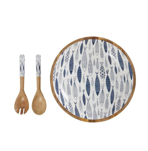 Cuenco de madera con estampado esmaltado, para Pasta cuenco de fideos, madera de alta durabilidad, precio al por mayor personalizado - Product Image 5