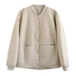 Veste matelassée unisexe à fermeture éclair de haute qualité pour vêtements col montant personnalisé pour l'hiver en polyester - Product Image 1