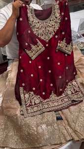 Dernières ventes en gros de Kurti prêt-à-porter pour femmes en modal pur, mousseline lourde, satin Fandy, broderie, travail de codding et sequins, Dhwaja Export - Product Image 3