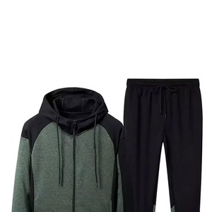 Survêtement d'hiver respirant de haute qualité pour homme, style streetwear, grande taille, avec sweat à capuche zippé, en molleton technique, coupe classique, personnalisable - Product Image 3