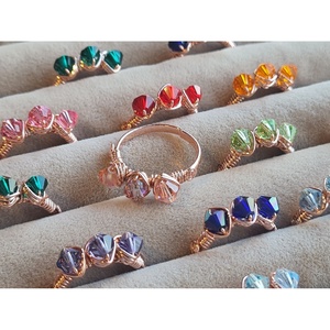 Vibrant <b>Crystal</b> Rings Gold Plated Stylish Resale Collections Perfect Accessory - Product Image 2