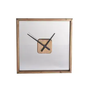 Индивидуальные Оптовые высококачественные деревянные металлические декоративные настенные часы бесшумные для домашнего декора современные часы