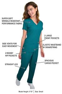 Ensembles de Blouses Médicales Personnalisables avec Logo – Tenues d'Hôpital en Tissu Sergé Spandex/Polyester – Blouses Jogger Unisexe – Vente en Gros - Product Image 5