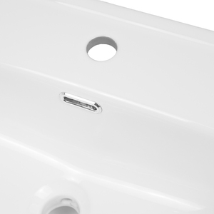 Lavello da incasso bianco lucido in ceramica 71x46 cm per mobili da bagno Pack 1 - Product Image 4