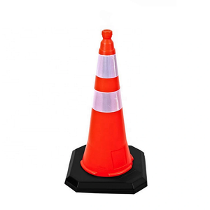 Cône de route réfléchissant PE orange haute visibilité ruban haute intensité stabilisé aux UV résistant à la température avertissement de trafic haut de gamme - Product Image 6