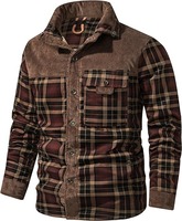 Op maat gemaakte private label heren winter canvas flanellen jas met opstaande kraag, capuchon, milieuvriendelijk, ademend, high street patroon