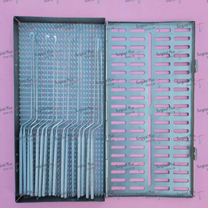 Juego de 17 Curetas Pituitarias Hardy, Transesfenoidales, Neuroquirúrgicas, Estériles, en Bandeja - Product Image 1