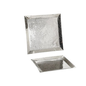 Fabuleux plateaux de service en chocolat martelé de différentes tailles Idéal pour les collations Dates Mariage élégant et plateau de nourriture décoratif - Product Image 1