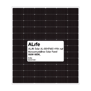 Panneau solaire monocristallin bifacial HJT à demi-cellules ALife Solar AL-66HPH-480 550W-560W - Product Image 2