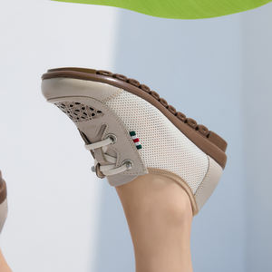 [JSHOE] Célèbre corée marque à la mode Design Floky léger maille confort chaussures en cuir de vache véritable chaussures décontractées femmes - Product Image 6