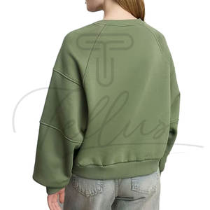 Sudadera de Felpa 100% Algodón con Logotipo Estampado en la Parte Delantera para Mujer, Venta al por Mayor OEM, Ropa Casual de Secado Rápido, Transpirable y Personalizable - Product Image 4