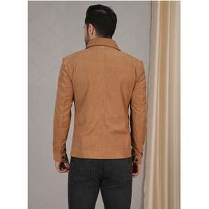 Abrigo Formal Cruzado Beige de Exportación India, Hecho de Algodón Viscosa para Ocasiones Profesionales, en Cantidad al por Mayor - Product Image 6