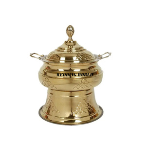 WEDDING WORLD Vaisselle de table en laiton Design moderne écologique taille personnalisée Restaurant utilisation chauffe-plats - Product Image 1