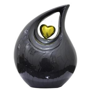 Urna de Aluminio en Forma de Corazón, Artesanía de Gran Calidad al Mejor Precio al por Mayor, Urna de Cremación para Adultos en Forma de Lágrima Gris Sólido con Corazón de Níquel - Product Image 5