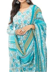 New Collection Casual 3 Pieces Stitched Heavy Embroidered Organza Kurti <b>Pajama</b> <b>Silk</b> Dupatta Suit Pakistani-Style Salwar Kameez - Product Image 3