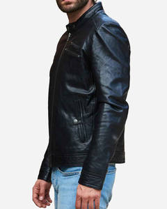 Chaqueta de Cuero para Hombre, Piel de Cordero Auténtica, Estilo Clásico Vintage, Chaquetas de Cuero para Hombre, Chaqueta de Cuero Marrón para Hombre - Product Image 4