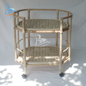 Vente en gros Chariot en rotin naturel, Chariot en rotin en osier pour hôtel Meubles en rotin Meubles d'intérieur faits à la main du Vietnam - Product Image 2