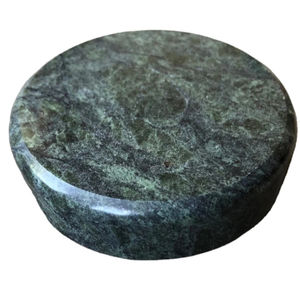 Peso de papel de mármol de piedra verde oscuro, pisapapeles de cristal de piedra, pisapapeles de piedra natural - Product Image 1