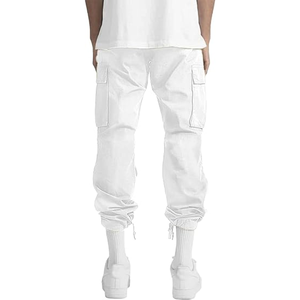 <b>Men's</b> Multi-Pocket Breathable 100% Cotton Drawstring Closure Cargo Pants <b>Overalls</b> Spring Autumn Made Bangladesh Direct Factory - Product Image 2