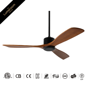 Ventilador de Techo para Dormitorio de 52 Pulgadas, Aspas de Madera de Nogal, Flujo de Aire Reversible Silencioso, Control Remoto, Montaje en Barra - Product Image 1