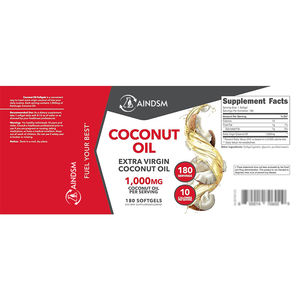 Cápsulas de Aceite de Coco Virgen al Por Mayor, Cápsulas de Gel Suave para la Salud de la Piel y el Cabello, Aceite de Coco para el Control de Peso - Product Image 5