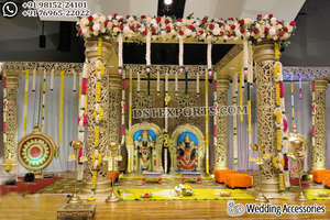 Décoration de mandap de mariage indien pour Tamil du Sri Lanka, mandaps de mariage indiens à vendre, décoration de mandap en fibre pour mariage, Espagne - Product Image 6