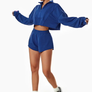 Sudadera Clásica de Otoño para Mujer, de Algodón de Alta Calidad, Estilo Deportivo, con Media Cremallera, para Damas - Product Image 4