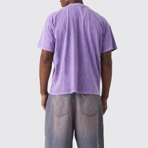 Moda personalizada ácido lavado camiseta hombres de gran tamaño Vintage camiseta impresa 100% algodón verano ácido lavado camiseta - Product Image 2