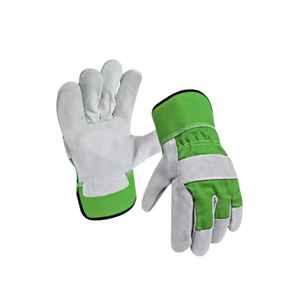 Guantes de trabajo de seguridad duraderos antideslizantes de alta calidad anticorte y antiimpacto de cuero dividido de vaca de Palma única a precio competitivo - Product Image 3