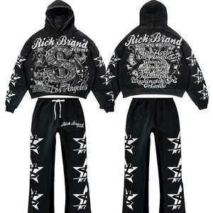 Chándales con cremallera para hombre, chaqueta y pantalones con cremallera completa, ropa de entrenamiento atlético para gimnasio, ropa deportiva, traje para correr, ropa de entrenamiento físico - Product Image 3