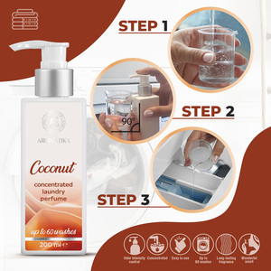 Aromatika Sweet Coconut Fragrance Concentrated Laundry Perfume 200ml Pump Bottle Fabric Softener for Clothing Care - Product Image 3