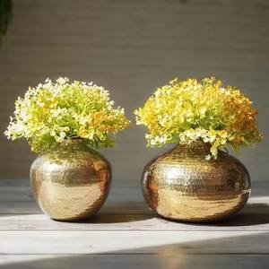 Brass flower <b>vase</b> with elegant trending style for home hotel living room and premium table decoration - Product Image 3