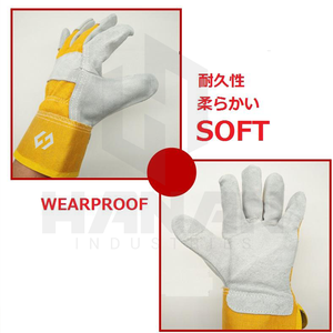 Guantes de cuero resistentes al calor con logotipo personalizado, guantes de seguridad para soldar con grandes descuentos a granel para trabajos industriales - Product Image 4
