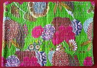 Parures de lit Kantha florales vintage faites à la main, écologiques, en tissu 100% coton, patchwork bohème, taille King