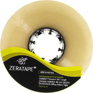 Ruban adhésif transparent ZEROTAPE 400 en PP, longueur 150 m, largeur 48 mm, ENVIROPACK - Ruban adhésif de bureau, lot de 36 - Product Image 3
