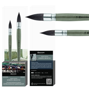 Set di <span class=keywords><strong>Pennelli</strong></span> per <span class=keywords><strong>Acquerello</strong></span> <span class=keywords><strong>Escoda</strong></span> 8605-2 8605-1 3 Pezzi, Joseph Zbukvic, Puro Nylon e Pelo di Scoiattolo, Testa Tonda - Product Image 2