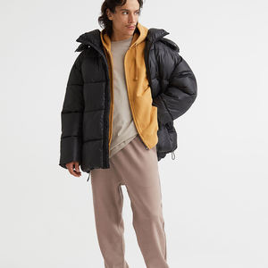 Ensemble de jogging de sport pour hommes de haute qualité pantalon de survêtement épais en coton personnalisé avec survêtement en tissu de toile à capuche - Product Image 1