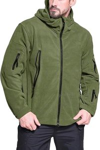 Chaqueta de Forro Polar con Capucha, Impermeable, Transpirable y Cortavientos, Unisex, Estilo Urbano, Invierno, Tejido de Poliéster/Algodón, Delgada - Product Image 4